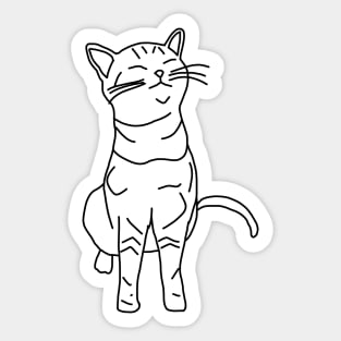 Cat Minimal Animals Doodle Sticker